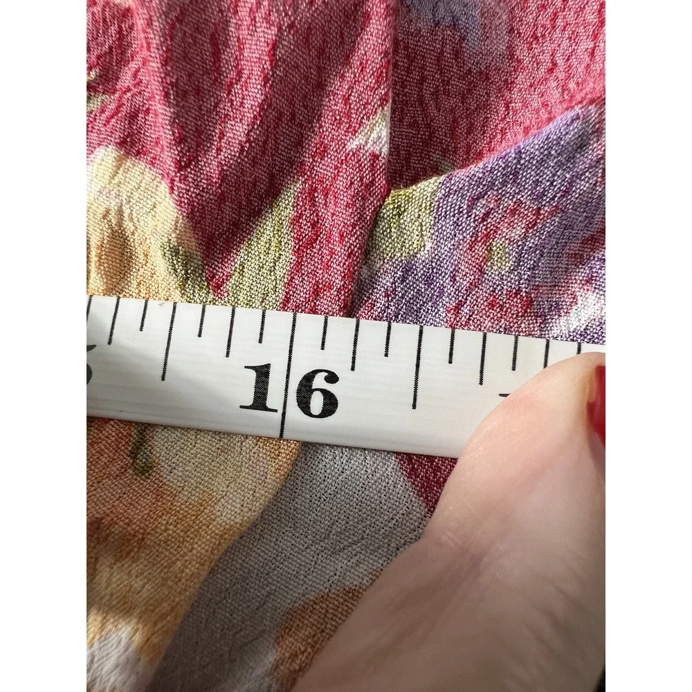 & Other Stories Floral‎ Mini Dress Sz US 8 Batwing Flowy Casual Beach Resort - Picture 8 of 10